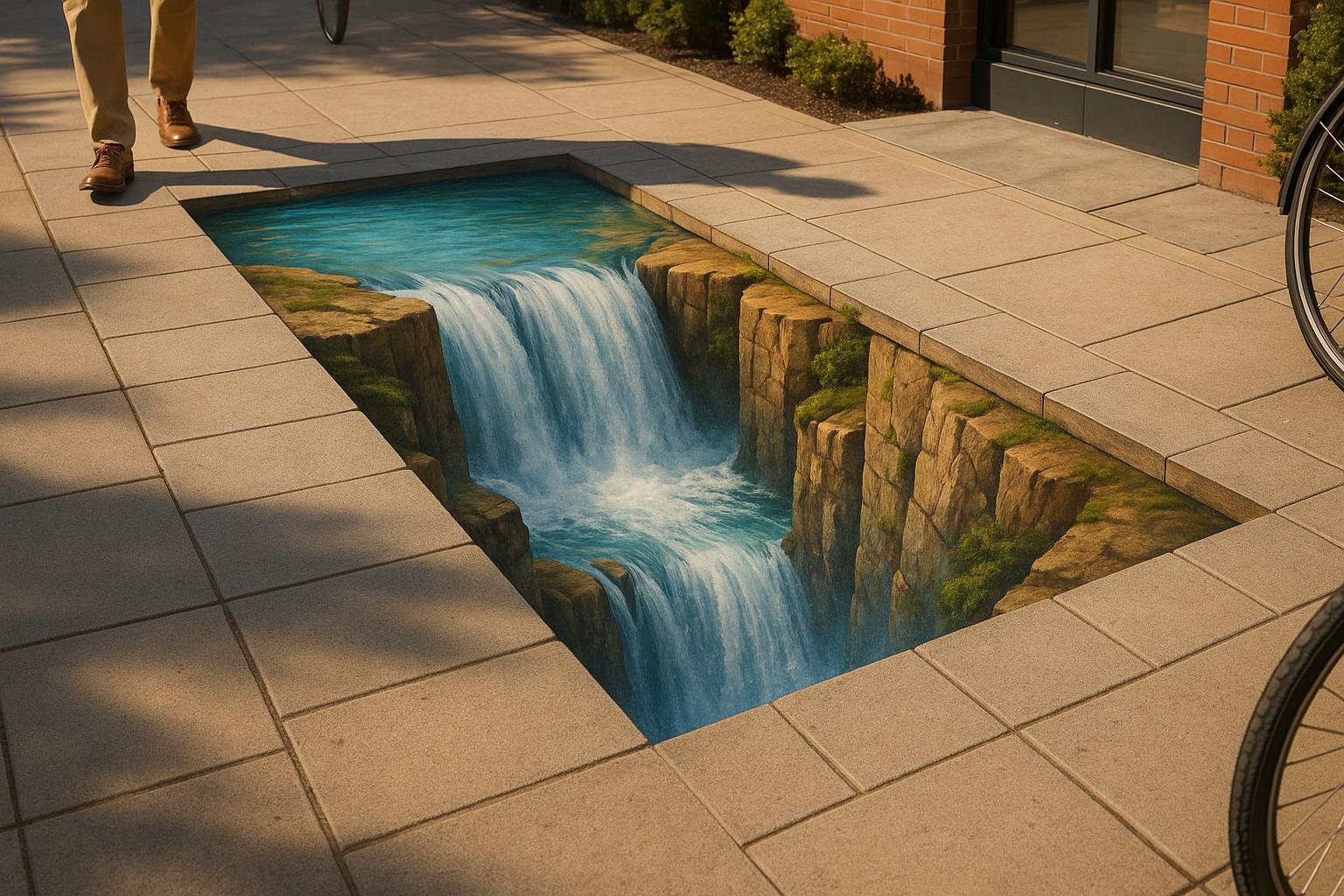 How 3D Street Art Creates Optical Illusions
