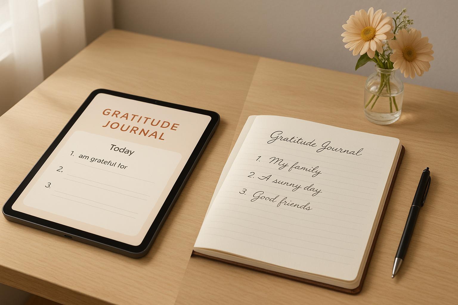 Digital vs. Paper Gratitude Journals: Key Differences